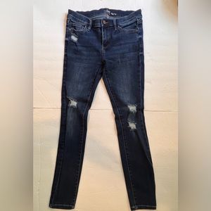 Soho NY&C Legging Denim Jeans Womens Size 2 Dark Wash Distressed Stretch Blue